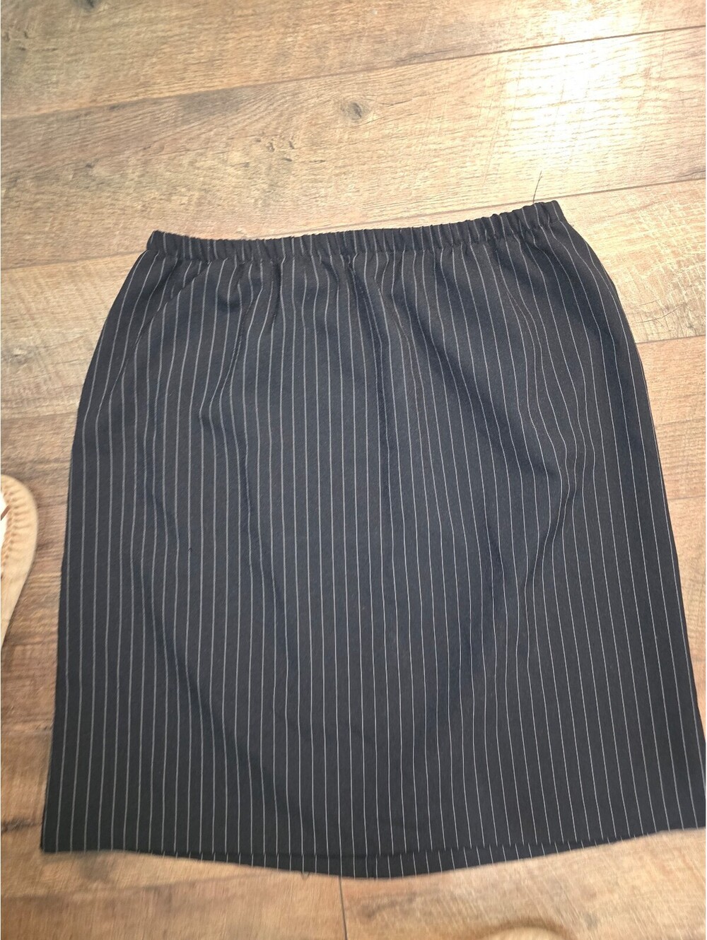 Pinstribe pencil skirt